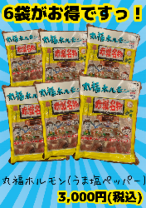丸福ホルモン(うま塩ペッパー)  (200g×6袋)  冷凍